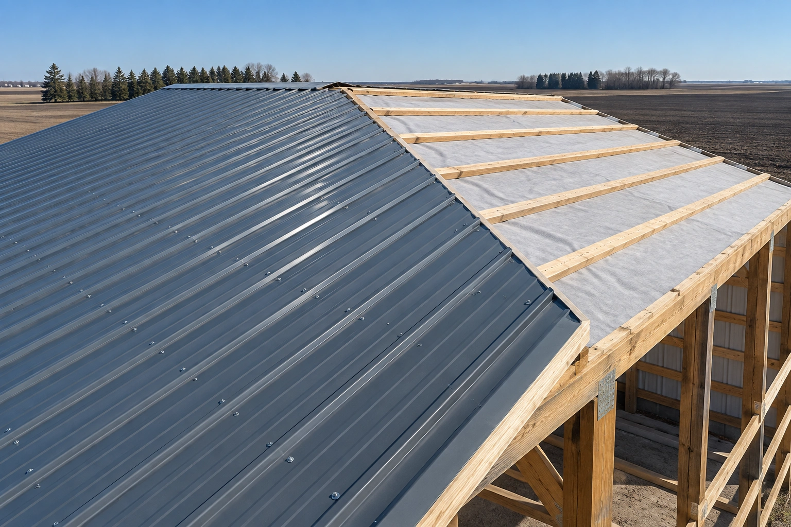 Pole Barn Roofing Installation