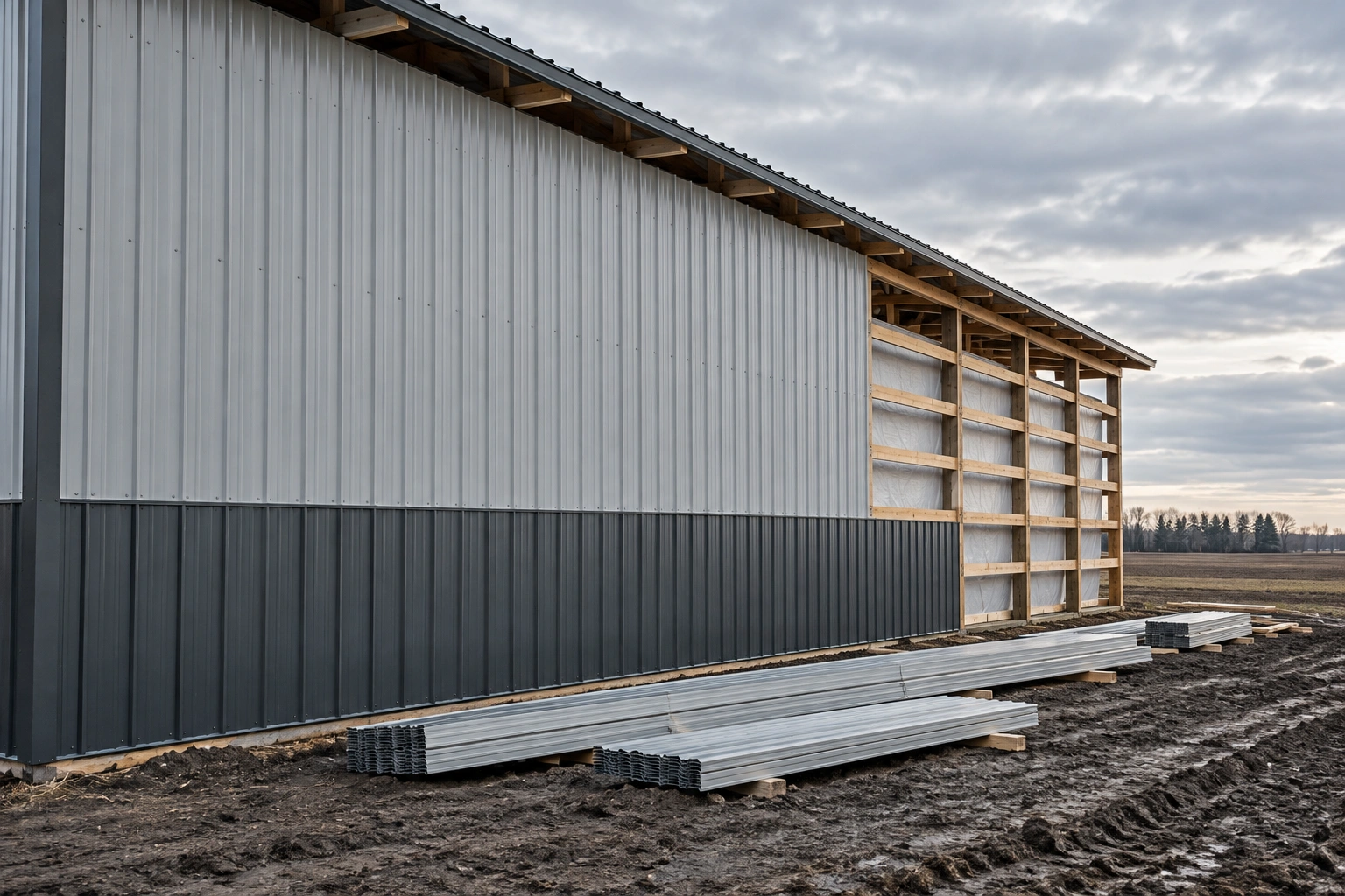 Pole Barn Siding Installation